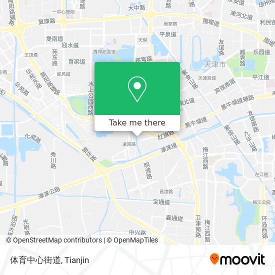 体育中心街道 map