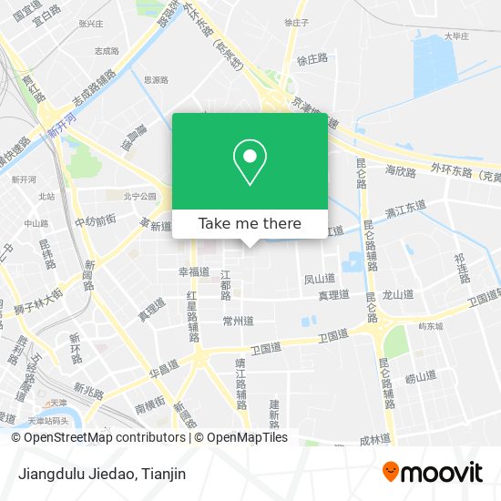 Jiangdulu Jiedao map
