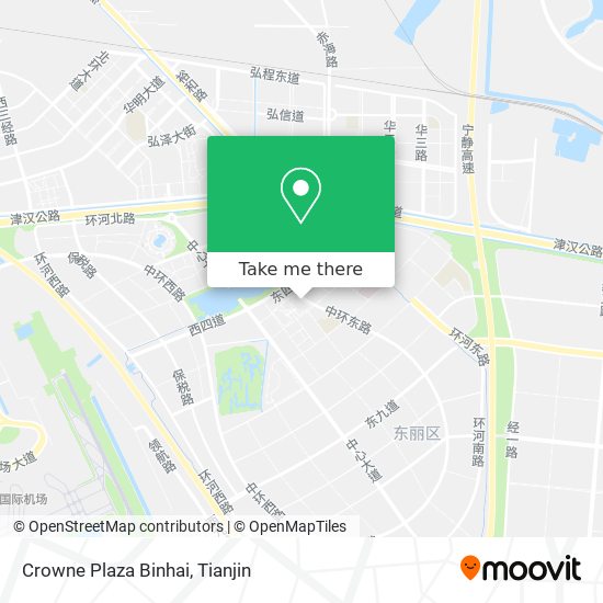 Crowne Plaza Binhai map