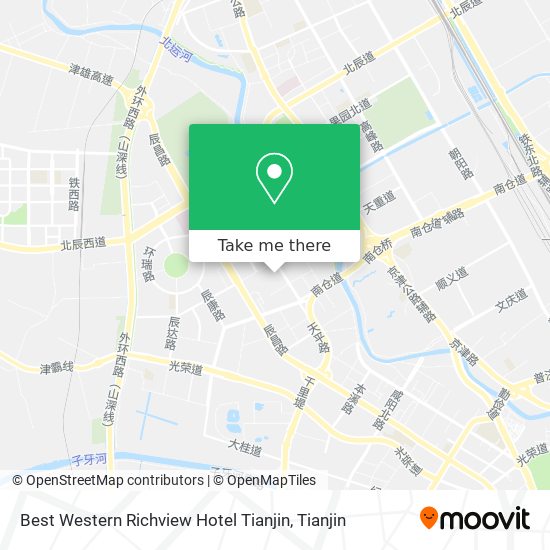 Best Western Richview Hotel Tianjin map