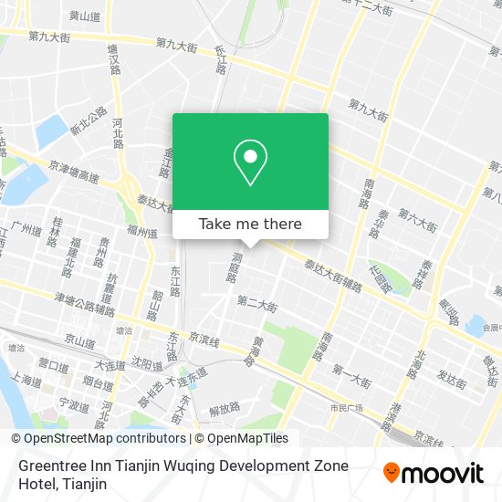 Greentree Inn Tianjin Wuqing Development Zone Hotel map
