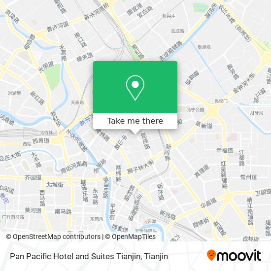 Pan Pacific Hotel and Suites Tianjin map