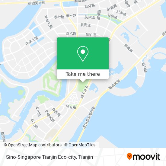 Sino-Singapore Tianjin Eco-city map