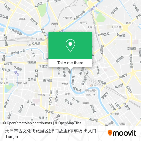 天津市古文化街旅游区(津门故里)停车场-出入口 map