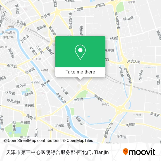 天津市第三中心医院综合服务部-西北门 map