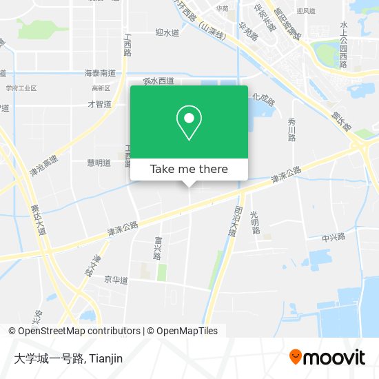 大学城一号路 map