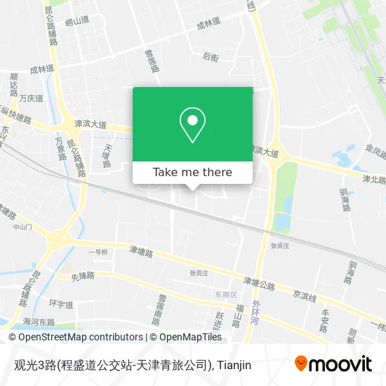 观光3路(程盛道公交站-天津青旅公司) map