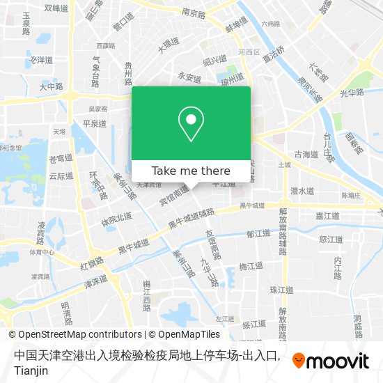 中国天津空港出入境检验检疫局地上停车场-出入口 map