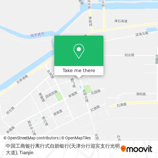 中国工商银行离行式自助银行(天津分行迎宾支行光明大道) map