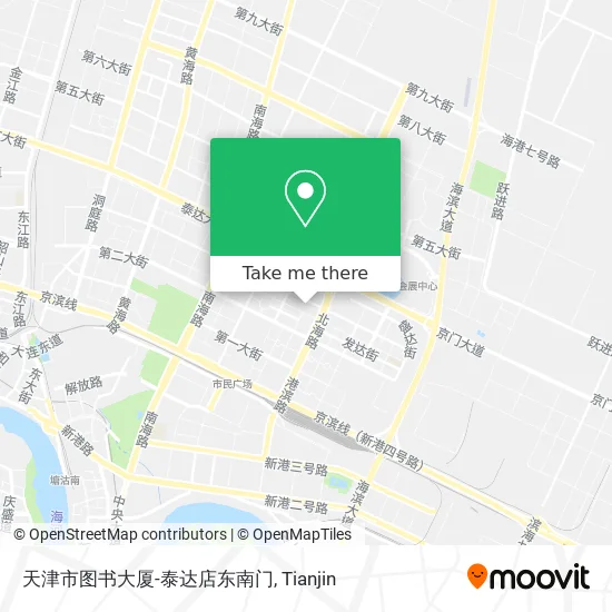天津市图书大厦-泰达店东南门 map
