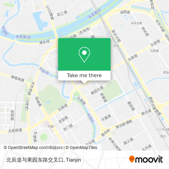 北辰道与果园东路交叉口 map