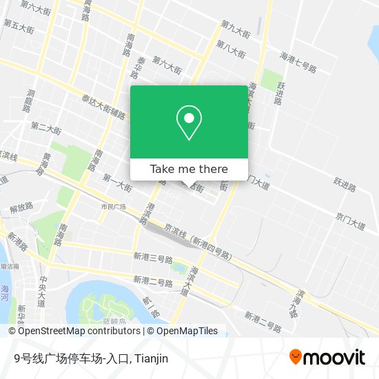 9号线广场停车场-入口 map