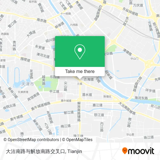 大沽南路与解放南路交叉口 map