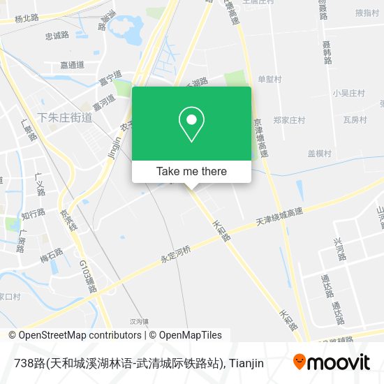 738路(天和城溪湖林语-武清城际铁路站) map