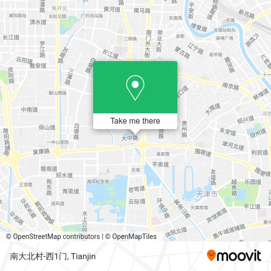 南大北村-西1门 map