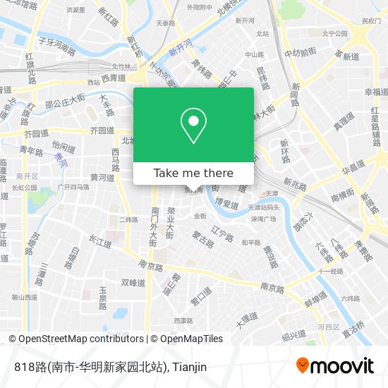 818路(南市-华明新家园北站) map