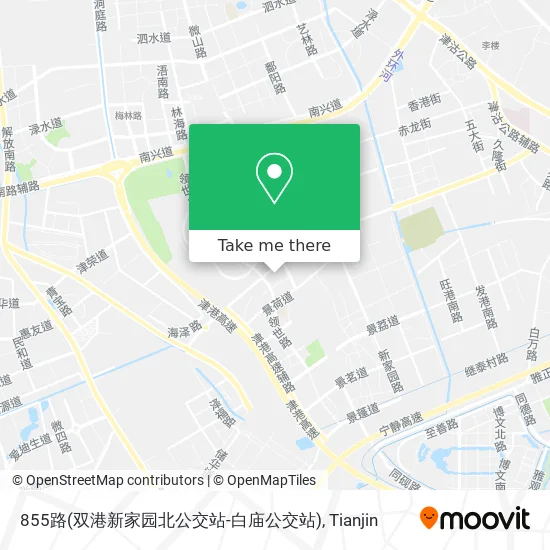 855路(双港新家园北公交站-白庙公交站) map