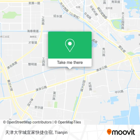 天津大学城宜家快捷住宿 map