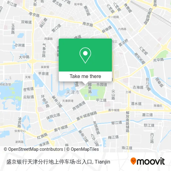 盛京银行天津分行地上停车场-出入口 map