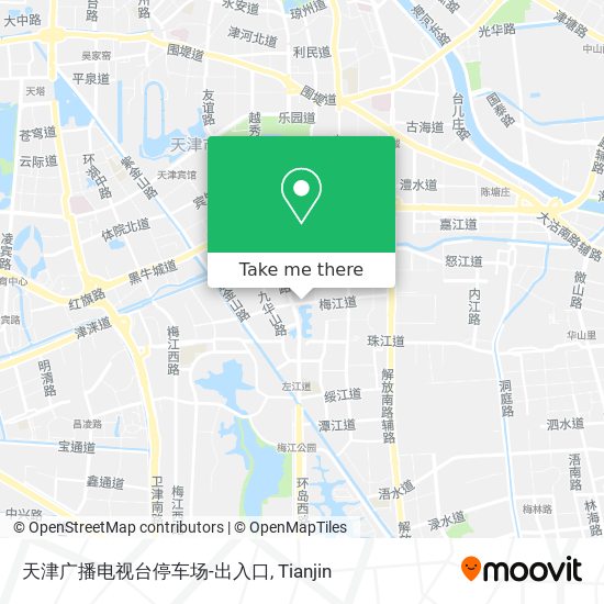 天津广播电视台停车场-出入口 map