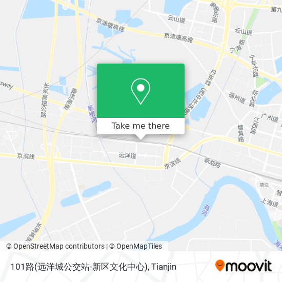 101路(远洋城公交站-新区文化中心) map