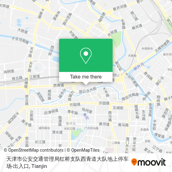 天津市公安交通管理局红桥支队西青道大队地上停车场-出入口 map