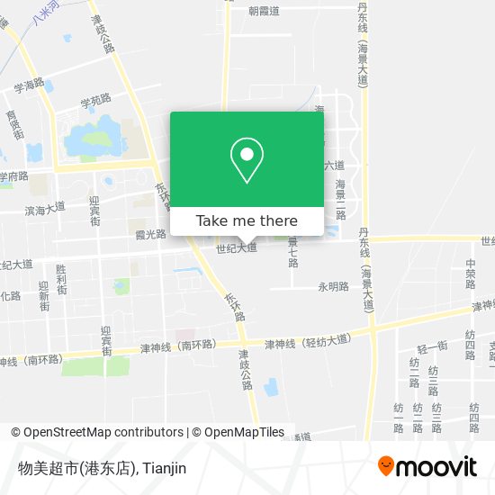 物美超市(港东店) map