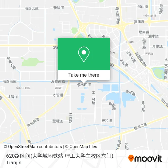 620路区间(大学城地铁站-理工大学主校区东门) map
