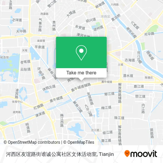 河西区友谊路街谁诚公寓社区文体活动室 map