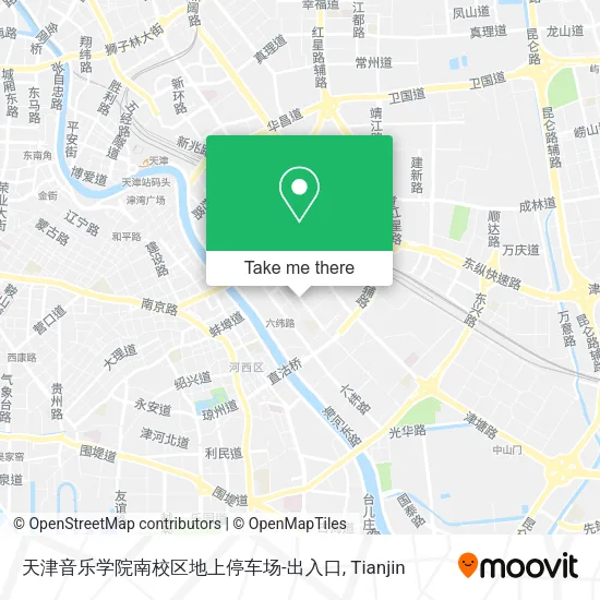 天津音乐学院南校区地上停车场-出入口 map