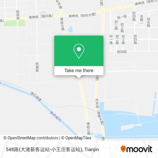 548路(大港新客运站-小王庄客运站) map