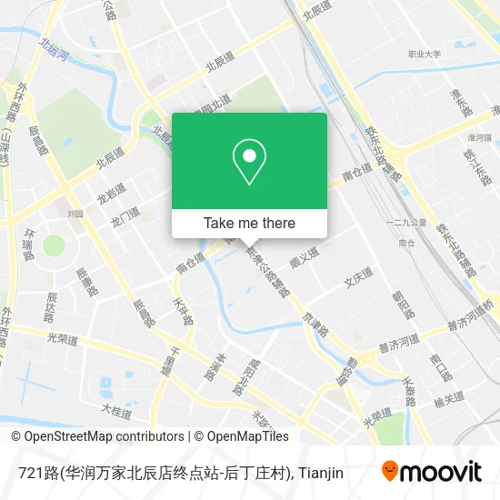 721路(华润万家北辰店终点站-后丁庄村) map