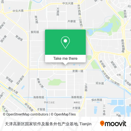 天津高新区国家软件及服务外包产业基地 map