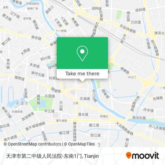 天津市第二中级人民法院-东南1门 map