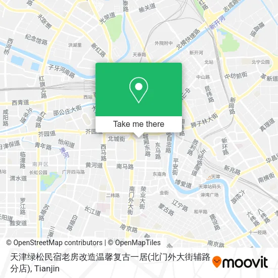 天津绿松民宿老房改造温馨复古一居(北门外大街辅路分店) map