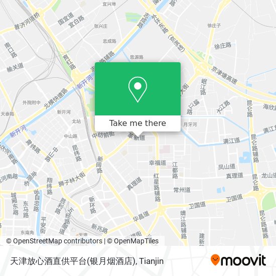 天津放心酒直供平台(银月烟酒店) map