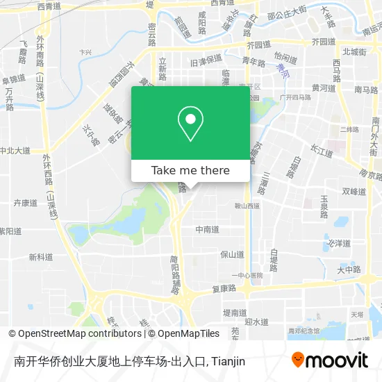 南开华侨创业大厦地上停车场-出入口 map