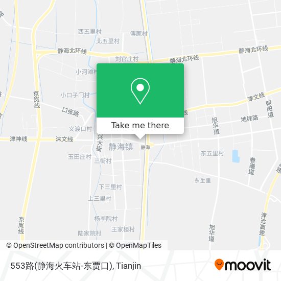 553路(静海火车站-东贾口) map