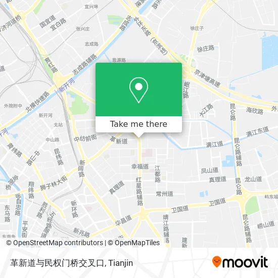 革新道与民权门桥交叉口 map