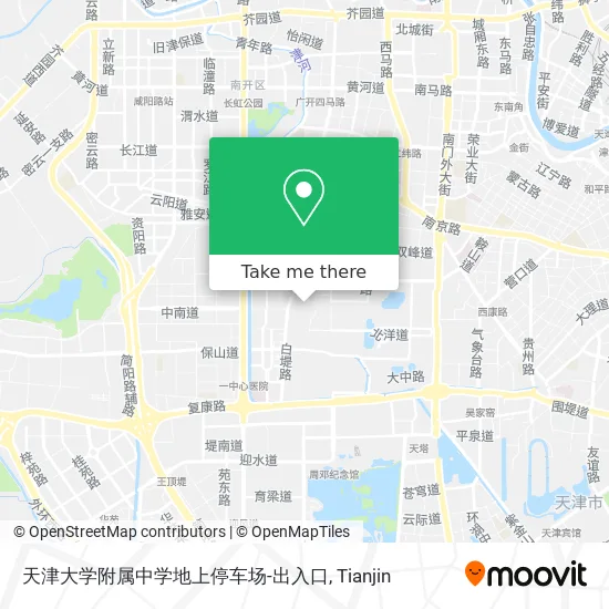 天津大学附属中学地上停车场-出入口 map