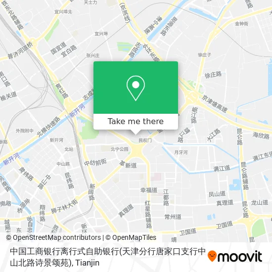 中国工商银行离行式自助银行(天津分行唐家口支行中山北路诗景颂苑) map