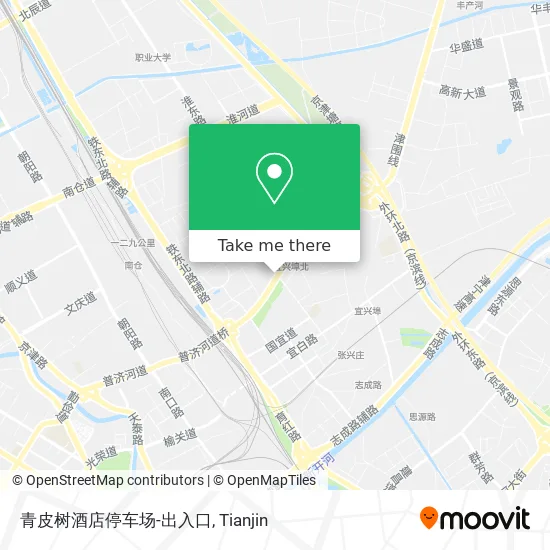 青皮树酒店停车场-出入口 map