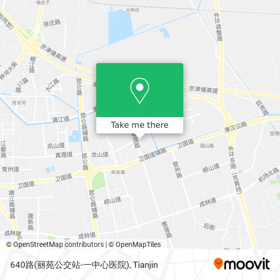 640路(丽苑公交站-一中心医院) map