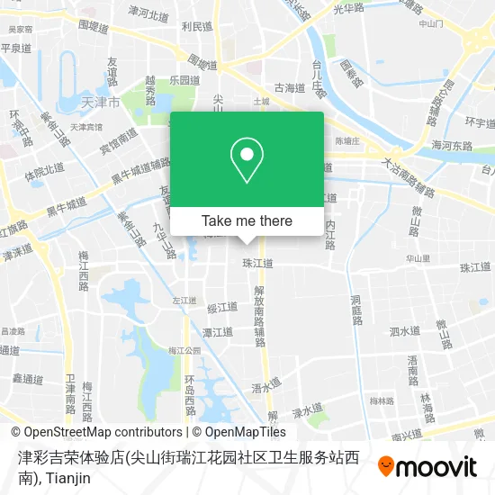 津彩吉荣体验店(尖山街瑞江花园社区卫生服务站西南) map