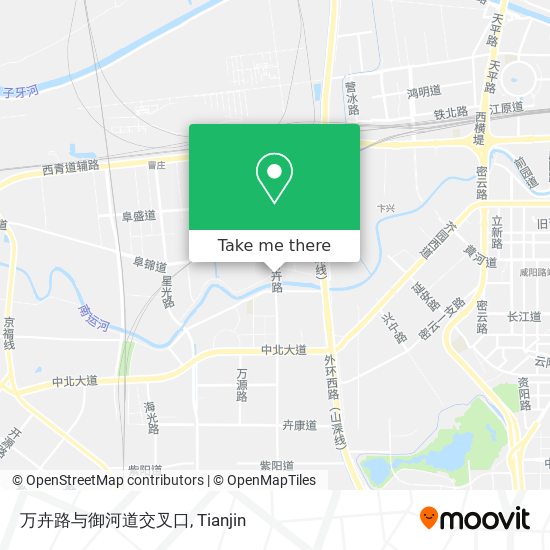 万卉路与御河道交叉口 map