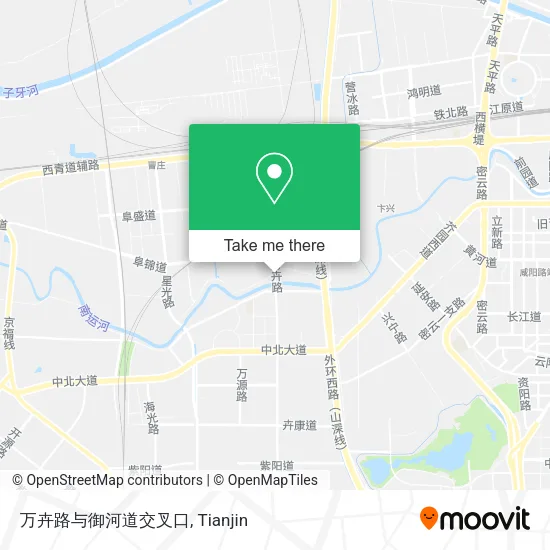 万卉路与御河道交叉口 map