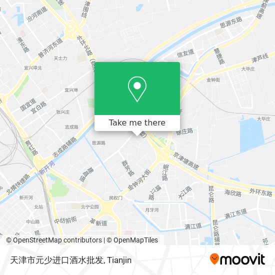 天津市元少进口酒水批发 map