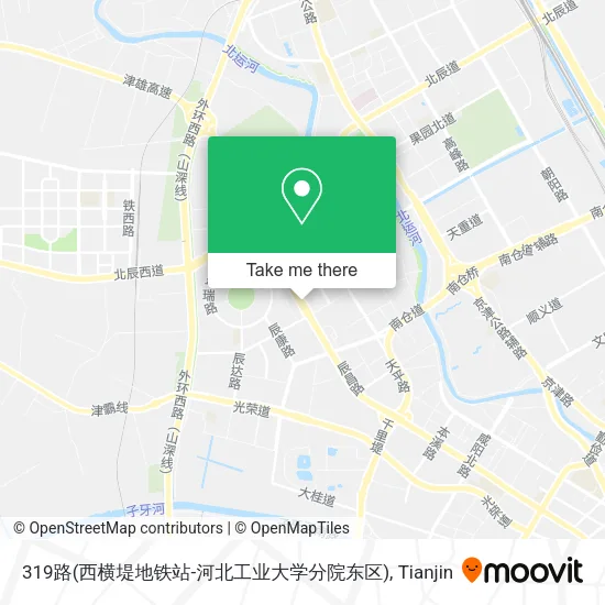 319路(西横堤地铁站-河北工业大学分院东区) map