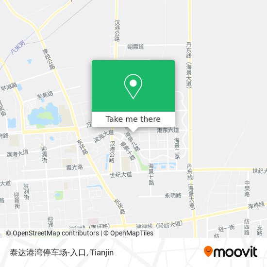 泰达港湾停车场-入口 map