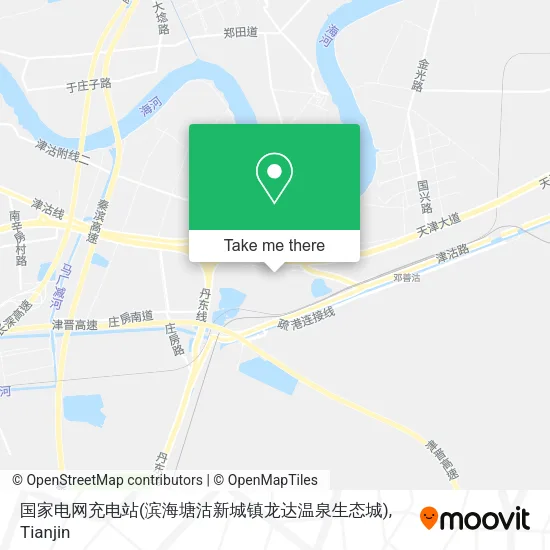 国家电网充电站(滨海塘沽新城镇龙达温泉生态城) map